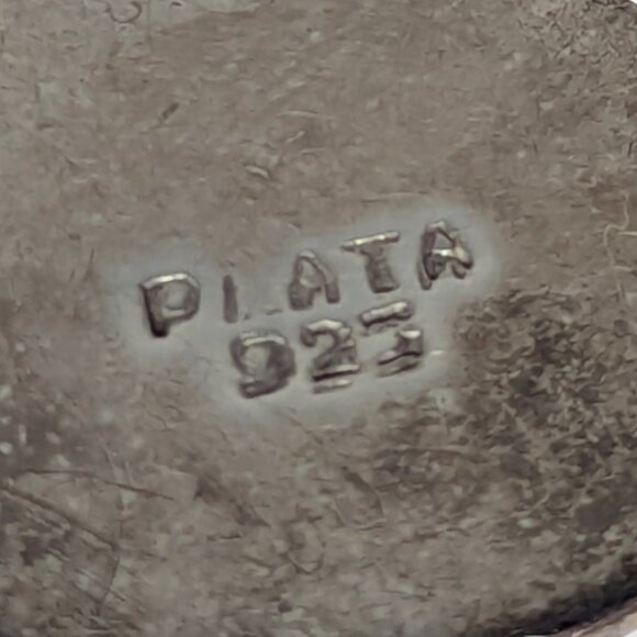 Vintage Elegant Sterling 925 Silver Pendant with Rich Blue Sodalite Stone 1" - Picture 3 of 6